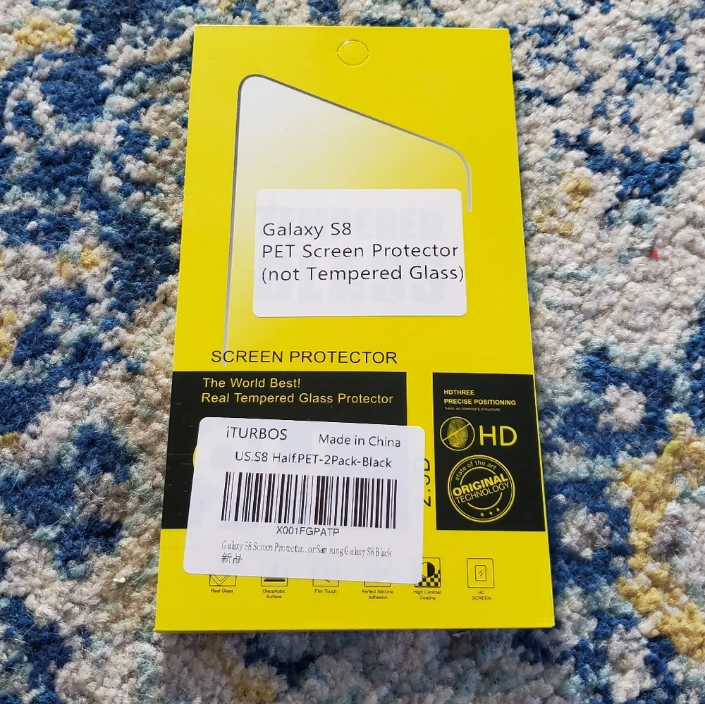 iTurbos Samsung Galaxy S8 PET Screen Protector 2 Pack